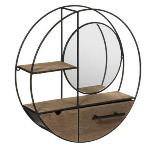 ETAGERE MURALE BOIS MDF/METAL