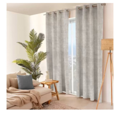 RIDEAU VELVET GRIS CLAIR