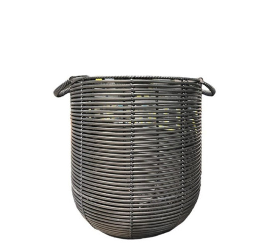 PANIERE FACON ROTIN NOIR