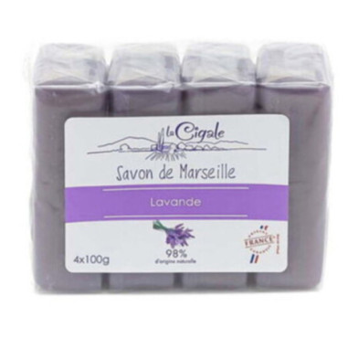 LOT DE 4 SAVONS DE MARSEILLE