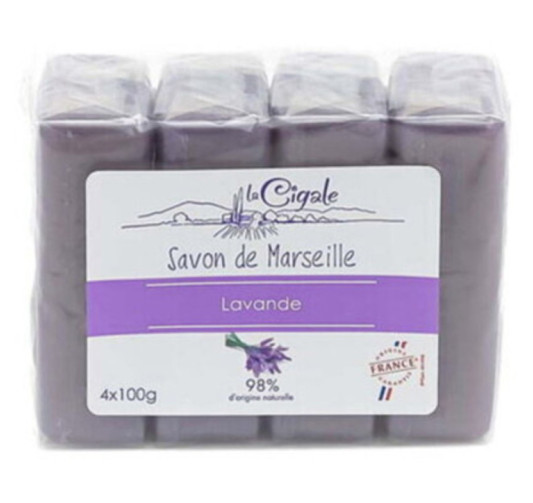 LOT DE 4 SAVONS DE MARSEILLE