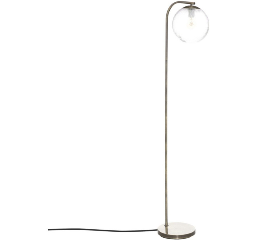 LAMPADAIRE EN METAL ET VERRE