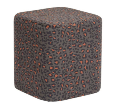 POUF BOUDOIR EN VELOURS KAKI