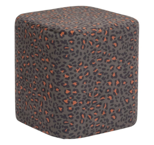 POUF BOUDOIR EN VELOURS KAKI