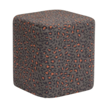 POUF BOUDOIR EN VELOURS KAKI