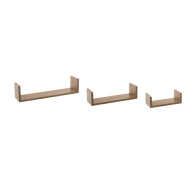 ETAGERE MURALES X3 BORD CHENE