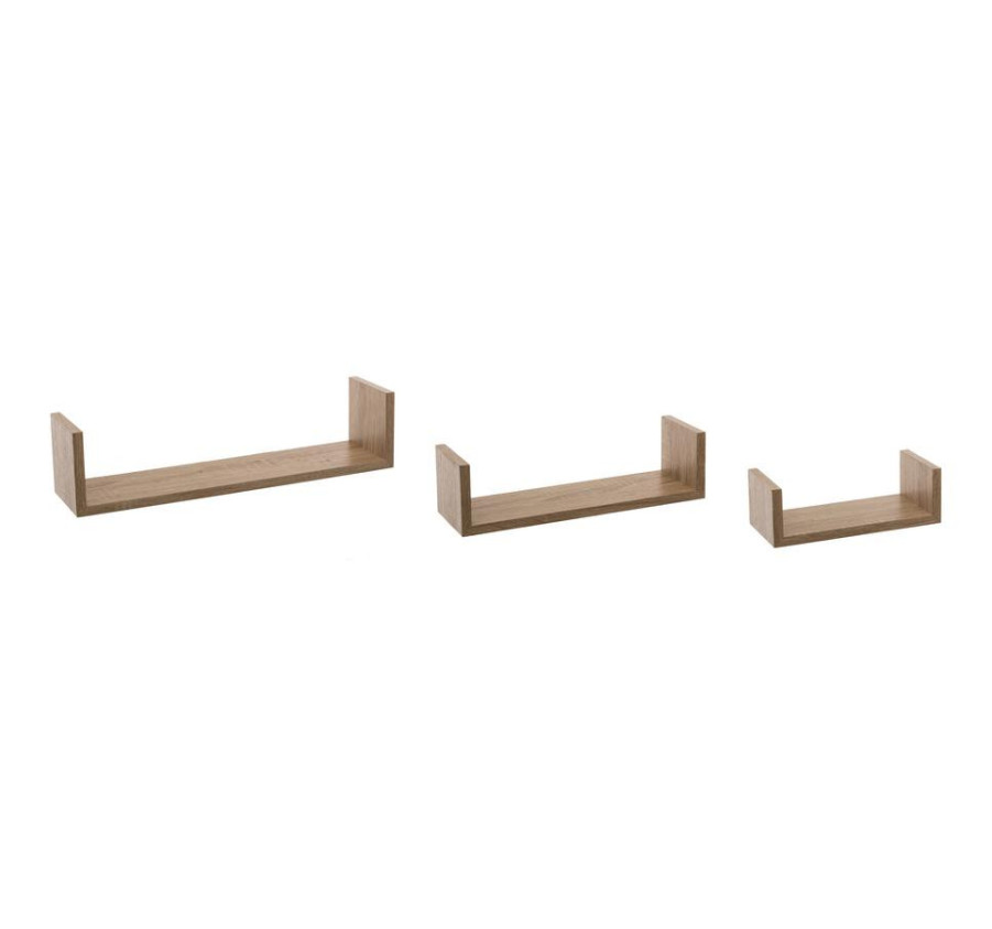 ETAGERE MURALES X3 BORD CHENE