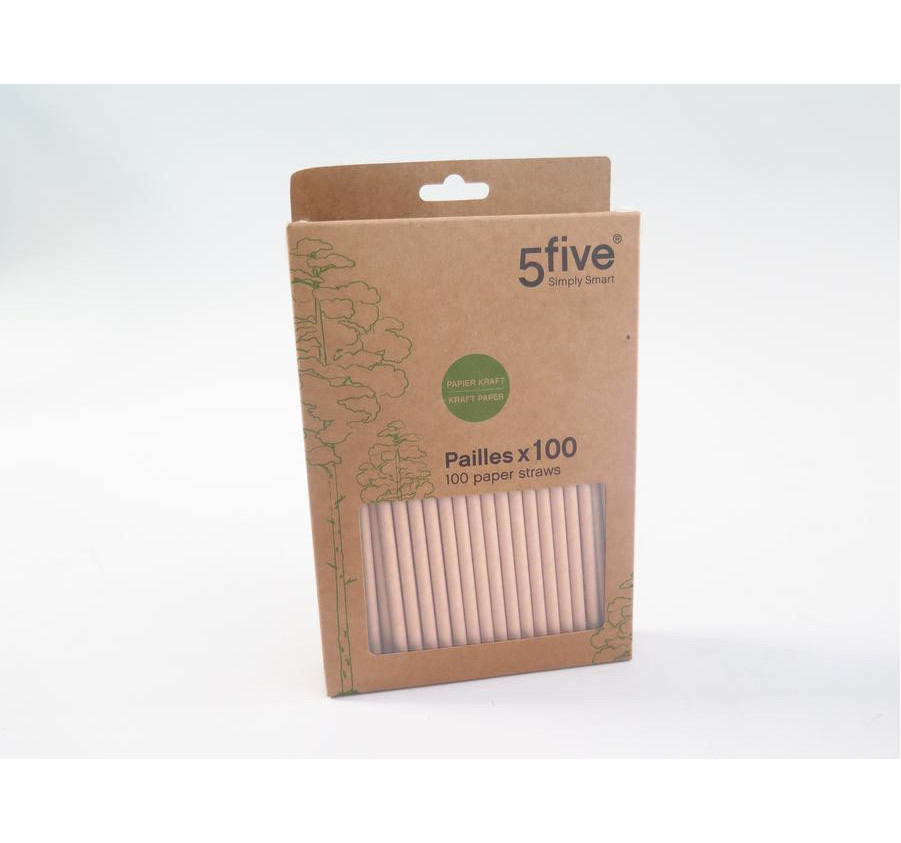 LOT DE 100 PAILLES EN PAPIER