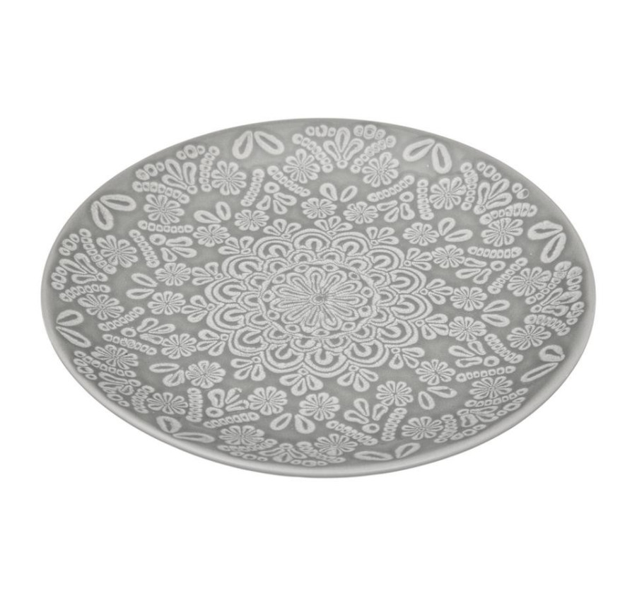 ASSIETTE PLATE GRISE 27CM