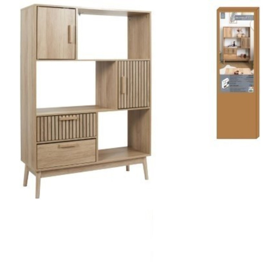 BIBLIOTHEQUE EN BOIS NATUREL