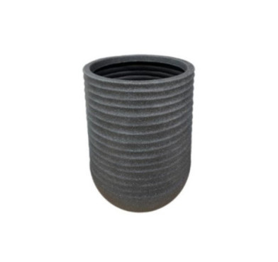 CACHE POT ROND HAUT NOIR