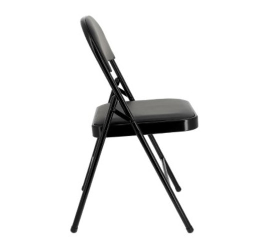 CHAISE PLIABLE NOIR PVC