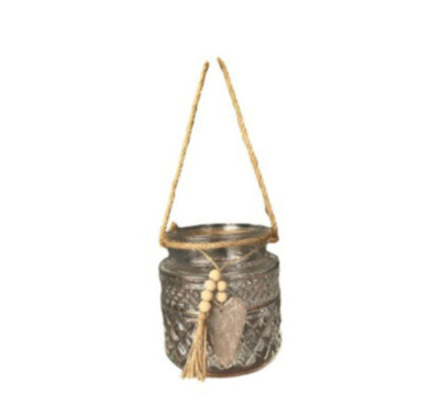 LANTERNE EN VERRE A SUSPENDRE