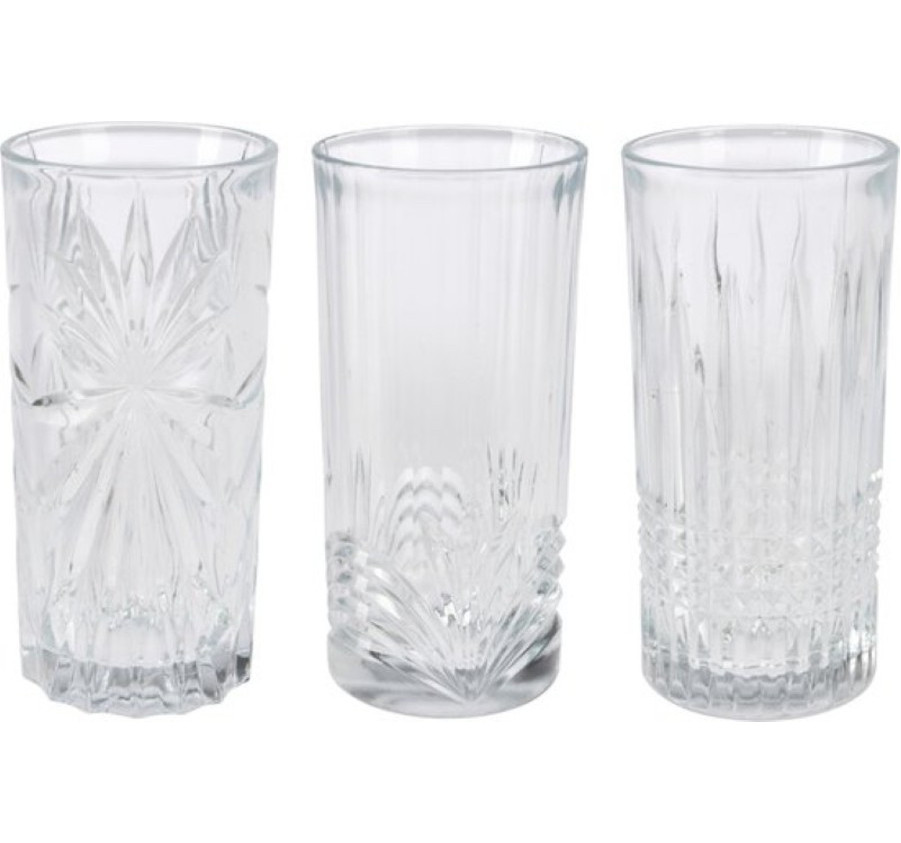 LOT DE 3 VERRES HAUTS 380ML