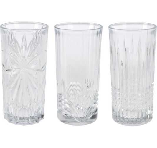 LOT DE 3 VERRES HAUTS 380ML