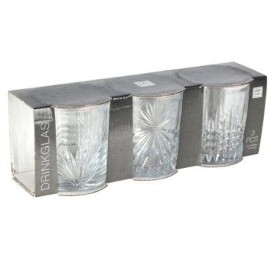 LOT DE 3 VERRES 230ML