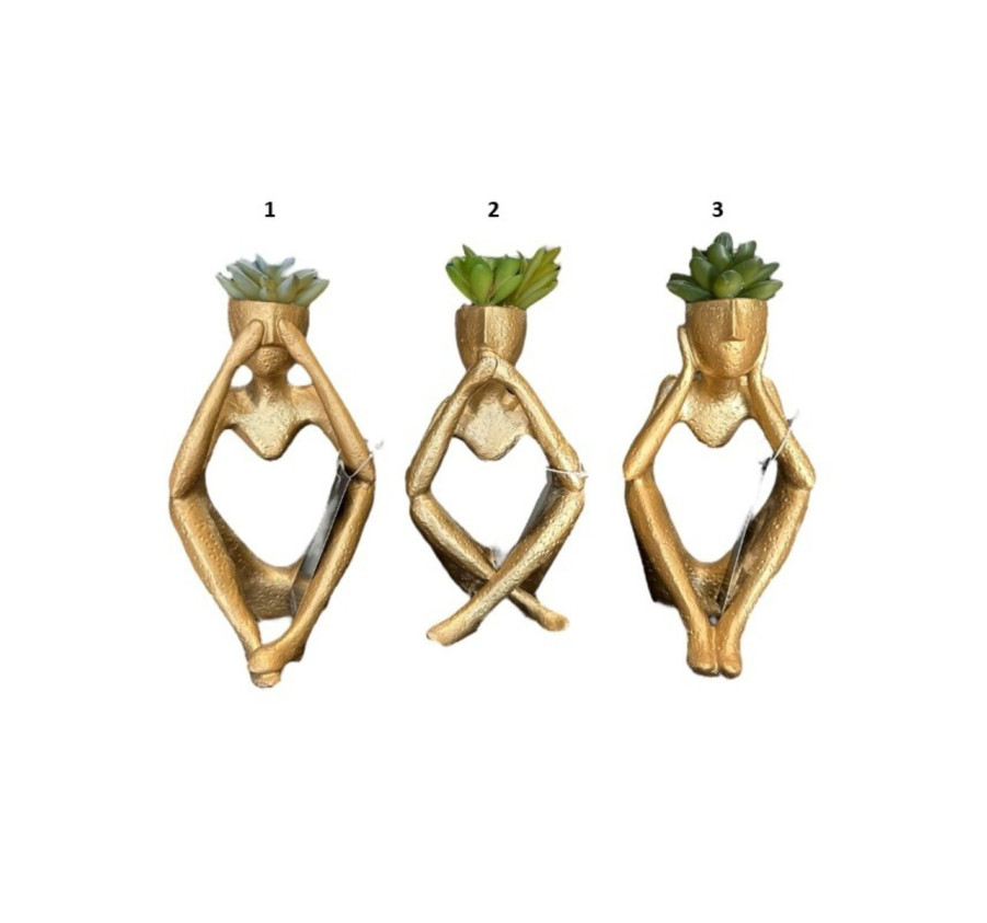 FIGURINE DECO AVEC PLANTE