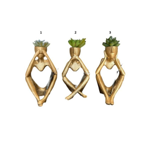 FIGURINE DECO AVEC PLANTE