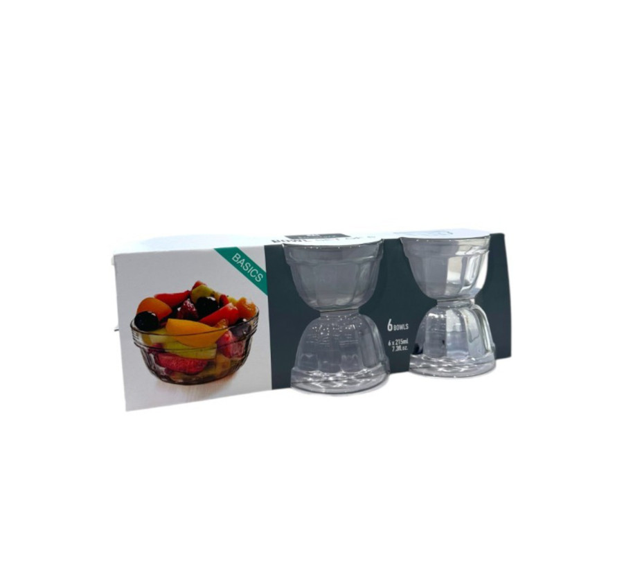 SET DE 6 BOLS EN VERRE