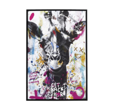 TABLEAU GIRAFE COLORE 60X90CM