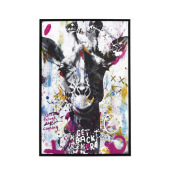 TABLEAU GIRAFE COLORE 60X90CM
