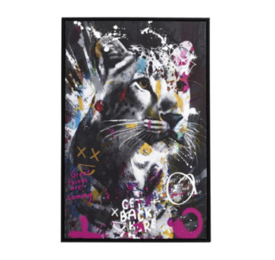 TABLEAU GUEPARD COLORE 60X90CM
