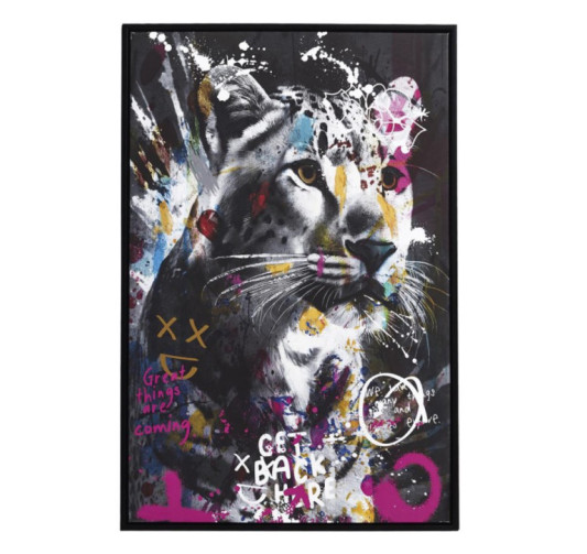 TABLEAU GUEPARD COLORE 60X90CM