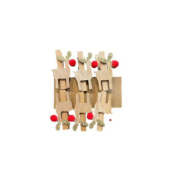 SACHET DE 6 PINCES EN BOIS