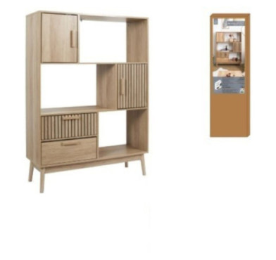 BIBLIOTHEQUE EN BOIS NATUREL