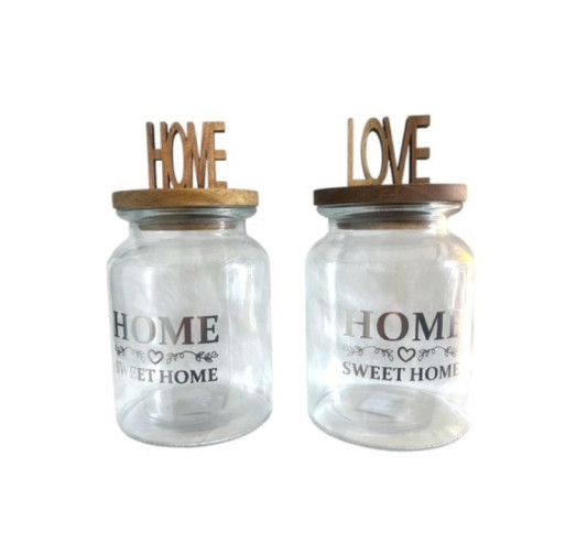 BOCAL EN VERRE AVEC COUVERCLE