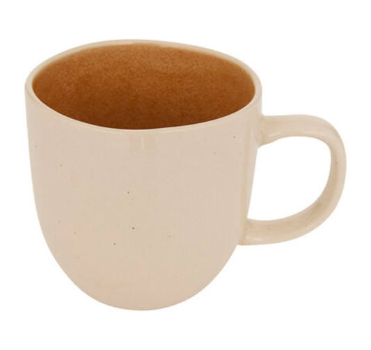 MUG L WONJA OCRE ET CREME 44CL