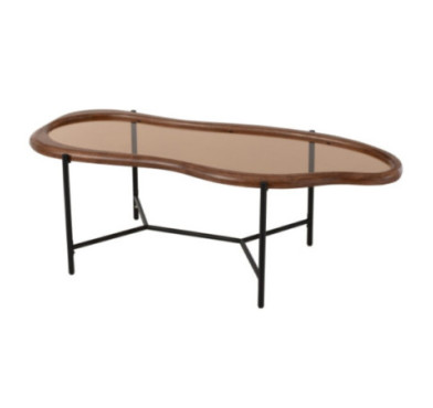 TABLE BASSE ZIG EN VERRE