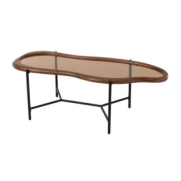 TABLE BASSE ZIG EN VERRE