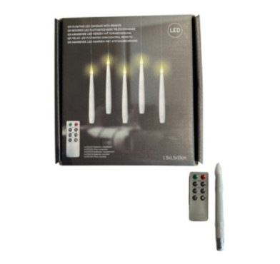 SET DE 5 BOUGIES 15CM