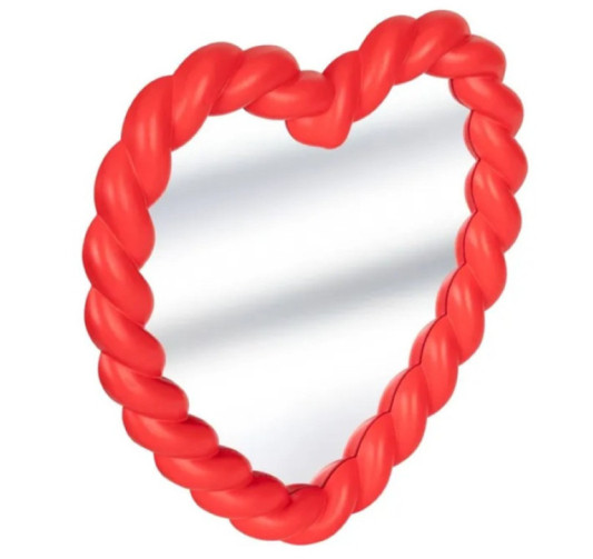 MIROIR TORSADE COEUR AMOUR