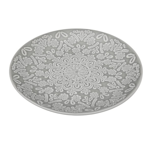 ASSIETTE PLATE GRISE 27CM