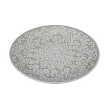 ASSIETTE PLATE GRISE 27CM