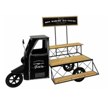 CAMION PORTE PLANTES NOIR