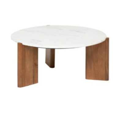 TABLE BASSE EN MARBRE BLANC