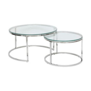 2 TABLES GIGOGNES ARGENT