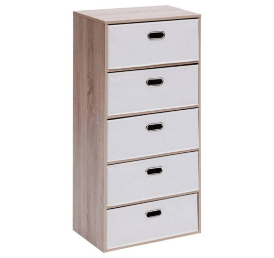 COMMODE 5 TIROIRS EN TISSU