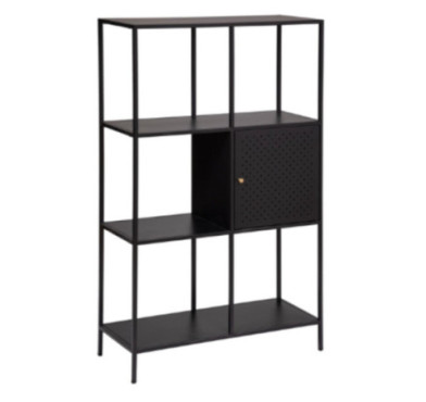ETAGERE EN METAL NOIR 1 PORTE