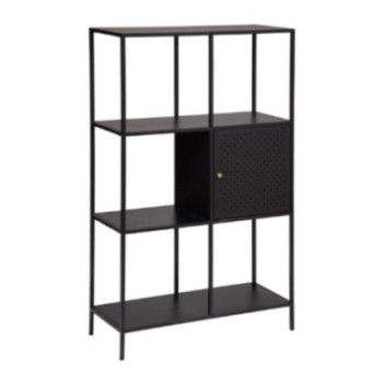 ETAGERE EN METAL NOIR 1 PORTE