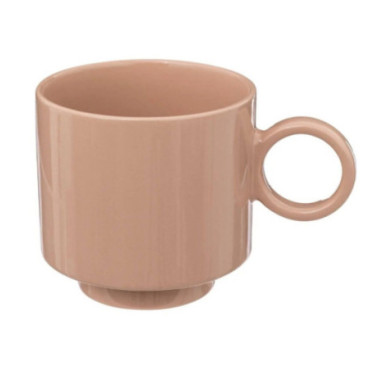 MUG RETRO EN CERAMIQUE ROSE