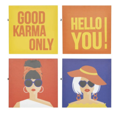 TOILE IMPRIMEE NATTY 28X28CM