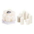 SET DE 7 BOUGIES PILIER BLANC