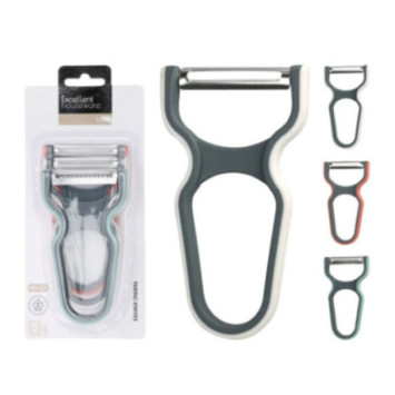 SET DE 3 EPLUCHEURS EN ACIER