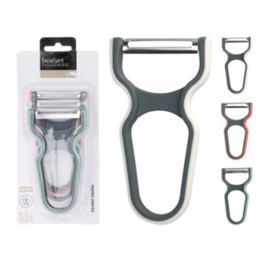 SET DE 3 EPLUCHEURS EN ACIER