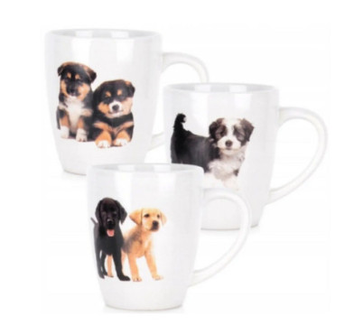 SET DE 3 MUGS CHIEN 220ML