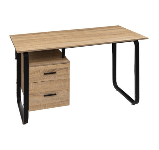 BUREAU EFFET BOIS 2 TIROIRS